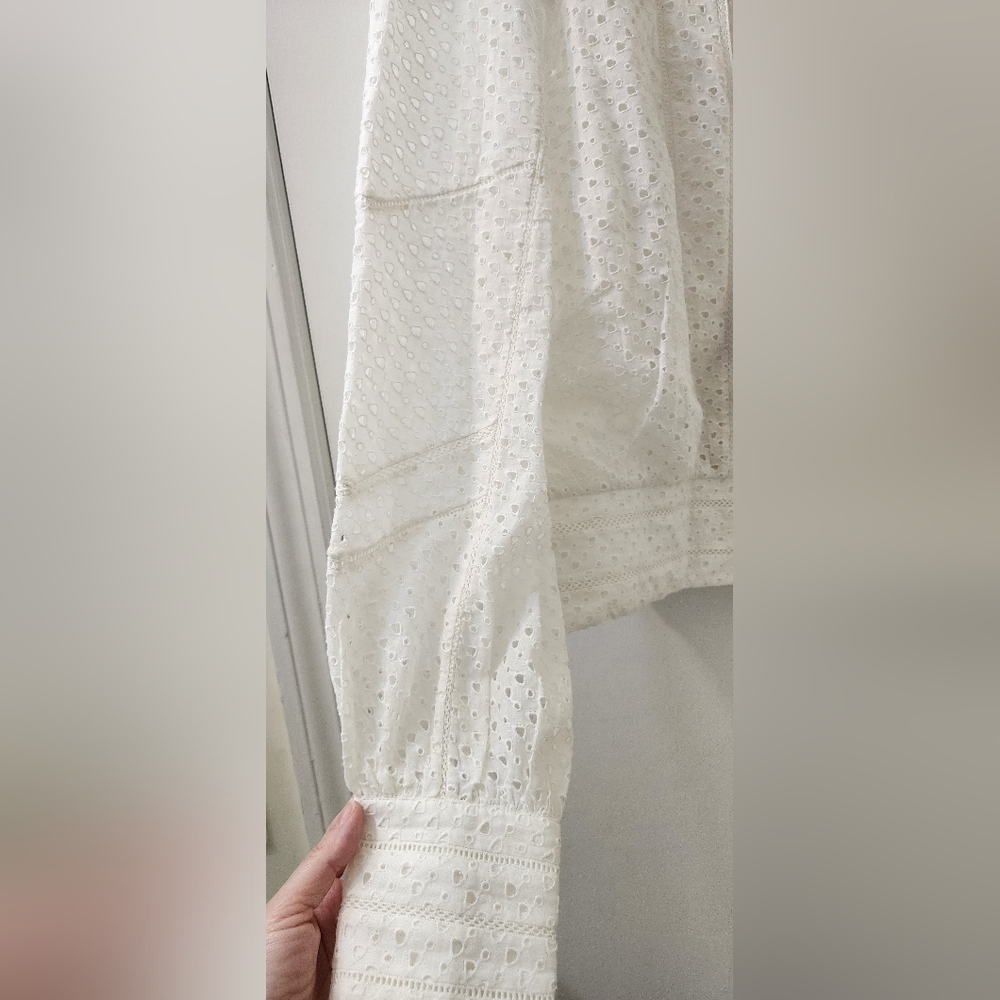 White Eyelet Blouse - Picture 4 of 9